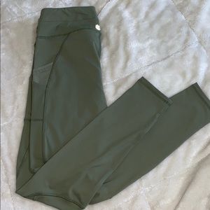 Olive Green Athletic Yoga Pants